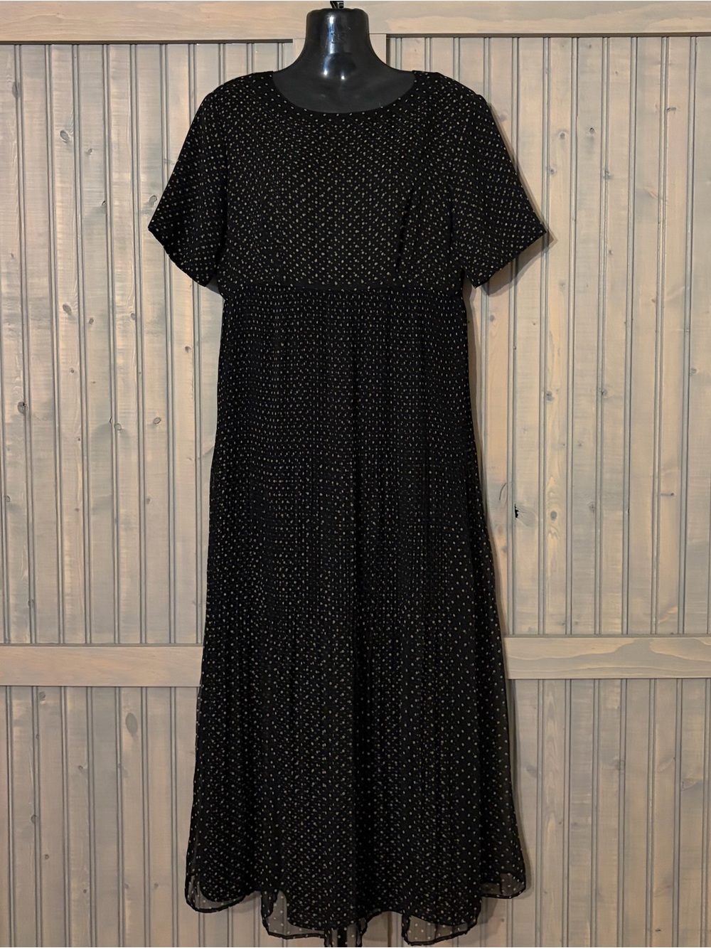 Polkas Dot Short Sleeve Flowy Dress
